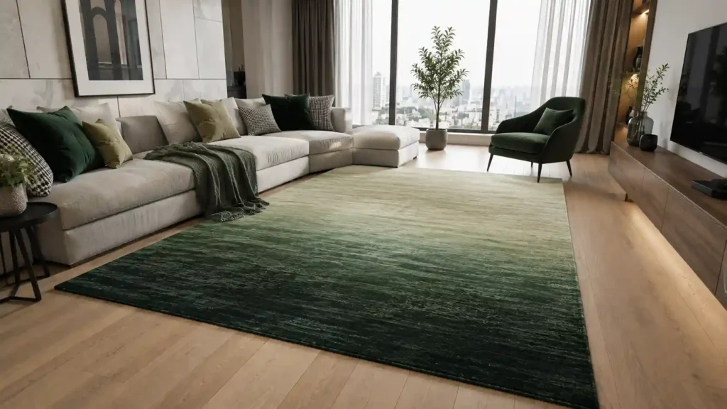 Modern ombre green rug - Hasida Rugs Collection