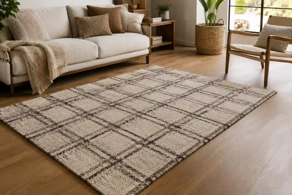 Handmade eco friendly rug woven with natural fibres – Hasida Rugs Collection