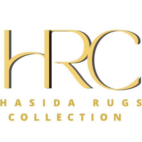 Hasida Rugs black and gold logo