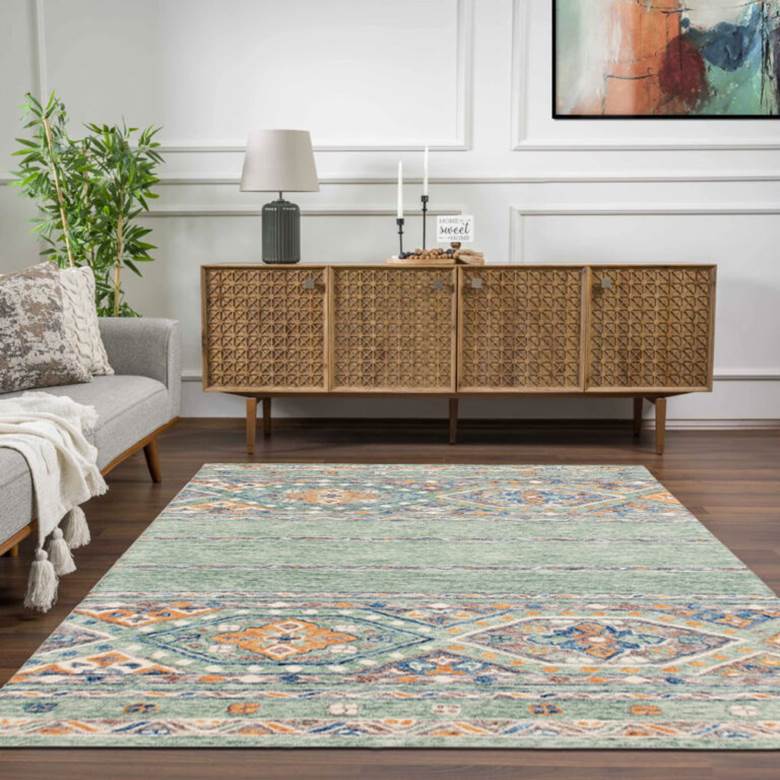 Handmade tribal area rug