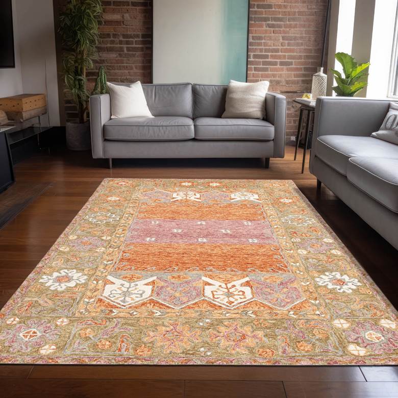 Tribal rug for modern living room