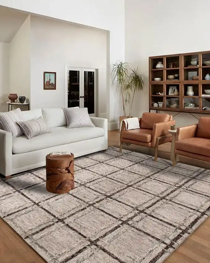 Collection Remix HRC 707 Brown Rug Room scene Hasida Rugs Collection result 1