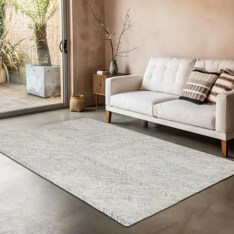 Hand tufted rug texture