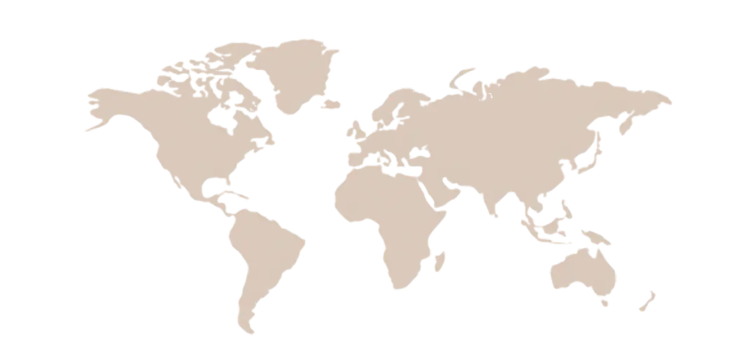 World map showing global reach