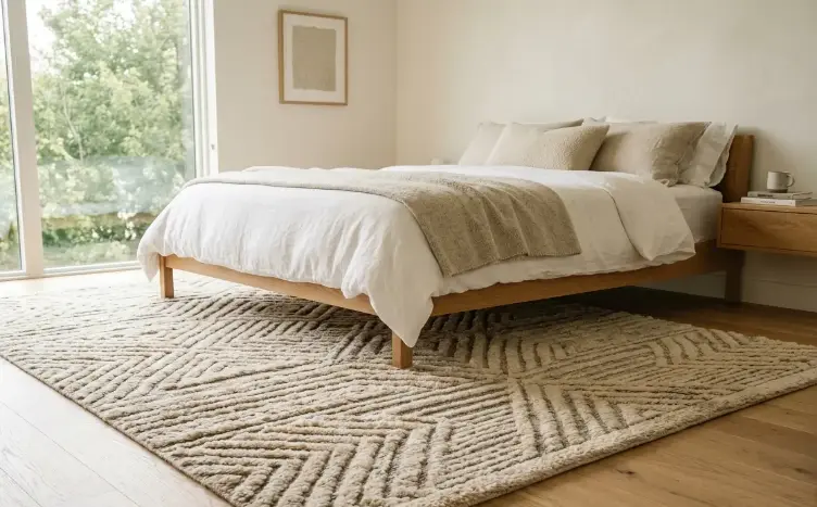 Abstract painterly handmade rug in a modern interior showcasing artistic design – Hasida Rugs Collection