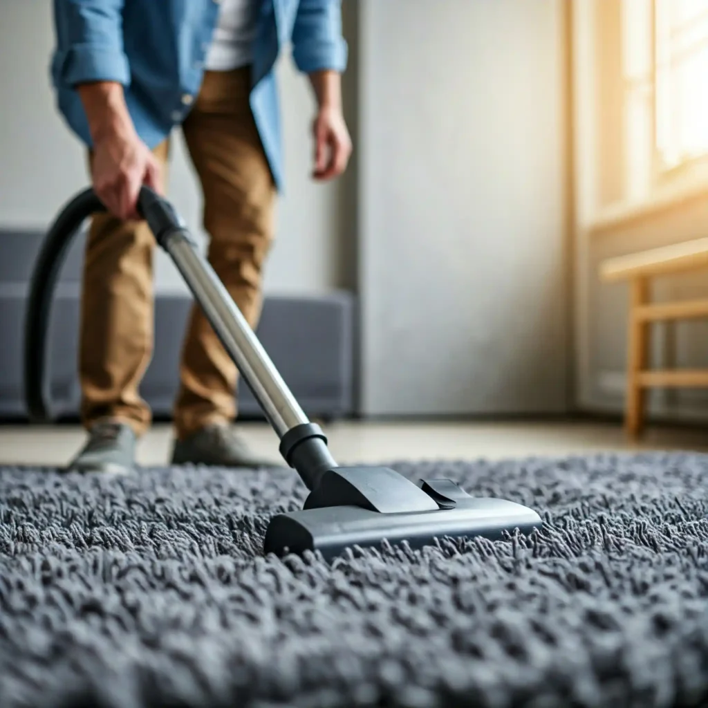 Hotel housekeeping maintaining a handloom rug – Hasida Rugs Collection